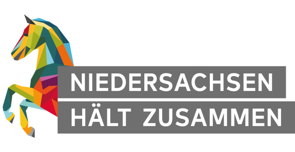 Slider mit Wort-Bild-Marke des Bündnis „Niedersachsen hält zusammen“